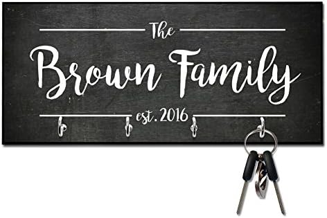Pattern Pop Personalized Chalkboard Look Family Key Hanger by PatternPop