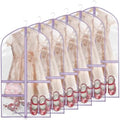 40 Inch Clear Garment Bags for Dance Costumes, 6 Pack, Purple by Kntiwiwo