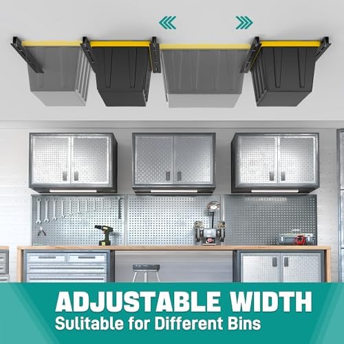 EVERHANGER Ceiling Storage Rack, Heavy Duty Overhead Garage Storage Rack - Image 5