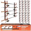 Gocozer Fishing Rod Holder for Garage, H5 Wall or Ceiling Mounted Fishing Pole Holders with Soft Protective Pad, Fishing Rod Storage Organizer, Horizontal Fishing Rod Wall Mount Nets Storage (8 PACK) by GOCOZER