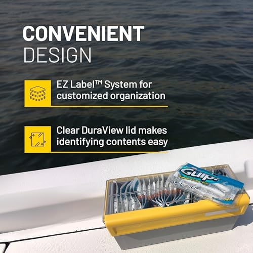 Plano EDGE Premium Plastics and Bulk Tackle Utility Box, Clear and Yellow, Rust-Resistant, Waterproof Bulk Premium Storage Organizer for Plastic Tackle - Image 3