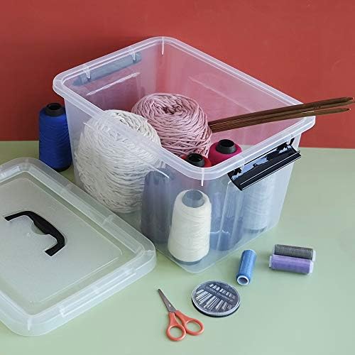 10 L Clear Plastic Latching Box, Storage Bin with Lids, 4-Pack - Image 6