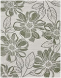 Gertmenian Indoor Outdoor Casual Area Rug - 8x10 Large, Fade Resistant, Ideal for High Traffic in Living Room, Bedroom, Patio - Woodbury Floral, Green, 28807 by Gertmenian