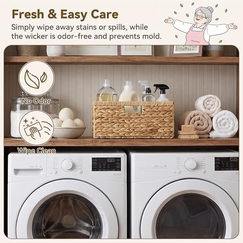 GRANNY SAYS Large Wicker Basket, Wicker Storage Baskets for Shelves, 1-Pack - Image 4