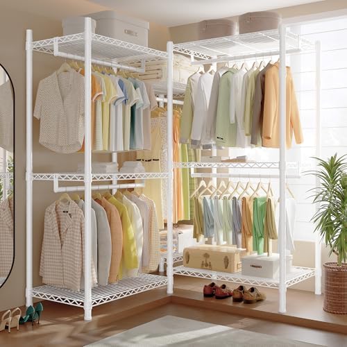 Raybee Heavy Duty Clothes Rack with Cover, 905LBS Capacity, Sturdy Steel - Image 6