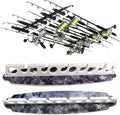 Rush Creek Creations Reel Salty Waterproof Offshore/Inshore Fishing Rod Holder for 11 Saltwater Poles + Gear & Accessories Perfect for Garage & Wall Storage by RushCreekCreations