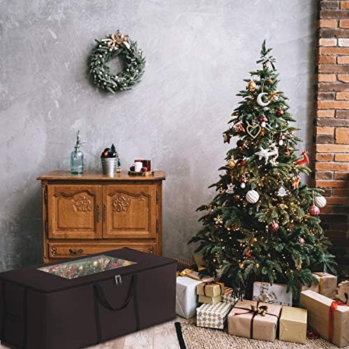 Christmas Tree Storage Bag Waterproof with Padded Carrying Handles & Dual zipper Superior Protection - Extra Large Container Duffle Bag fits up to 9 feet tall Xmas Artificial Tree (Coffee) - Image 5