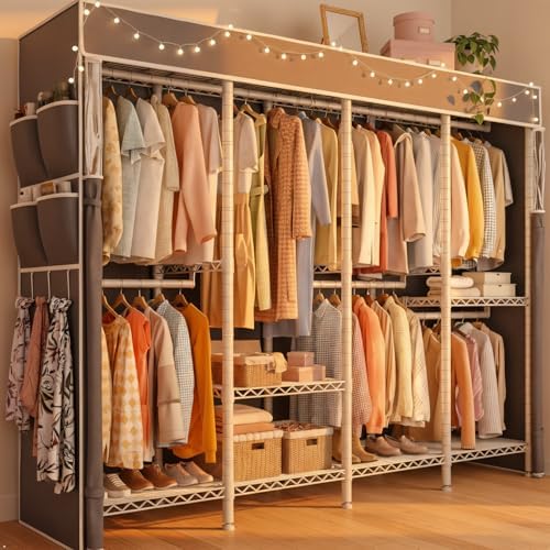 Raybee Clothes Rack Heavy Duty, 1100LBS Capacity with Cover, Sturdy Steel - Image 6
