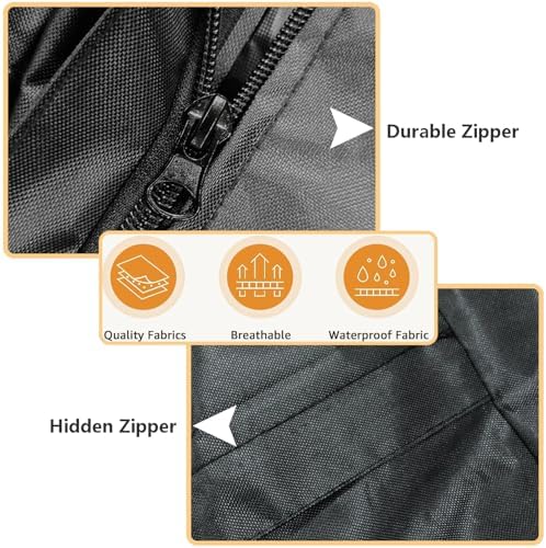 177 Gallon Outdoor Cushion Storage Bag 68 inch, 2Pack, 68"L x 30"W x 20"H - Image 5