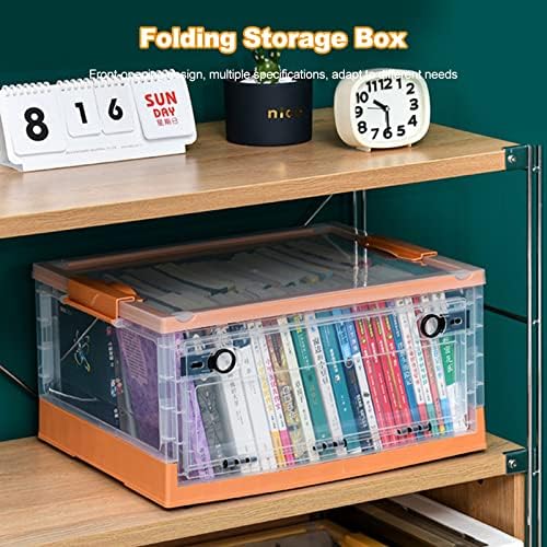 Ergocar Foldable Storage Boxes, Large Plastic Storage Boxes with Lid, Stackable Organiser, Wardrobe Storage Organiser, Grocery Storage, for Bedroom, Wardrobe, Office, Garage - Image 2