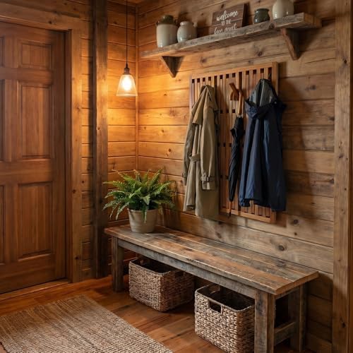 Weysat Piano Coat Rack with 51 Hooks 31 x 20.5'' Large Coat Rack Wall Mount - Image 4