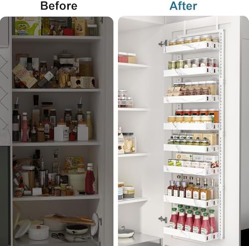 BUKFEN Over the Door Pantry Organizer, 2-IN-1 Door & Wall Mount Spice Rack - Image 3