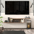 Atelier Mobili Floating TV Stand for Up to 65 Inch TVs – Wall Mounted Floating Shelf for Under TV, Entryway Organizer & Bedroom Vanity – Multi-Purpose Storage & Display Console (Walnut, 57INCH) by AtelierMobili