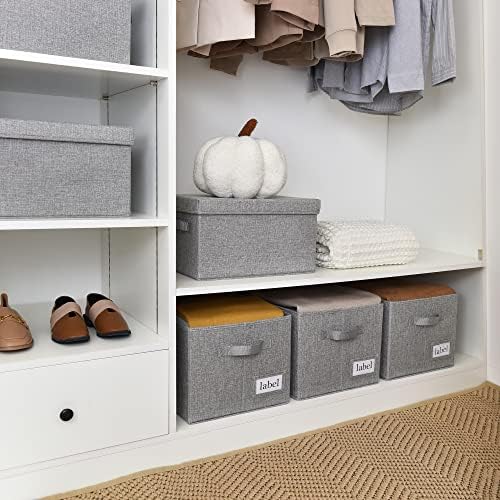 GRANNY SAYS Bundle of 3-Pack Storage Bins for Closet & 3-Pack Rectangle Lidless Storage Bins - Image 5