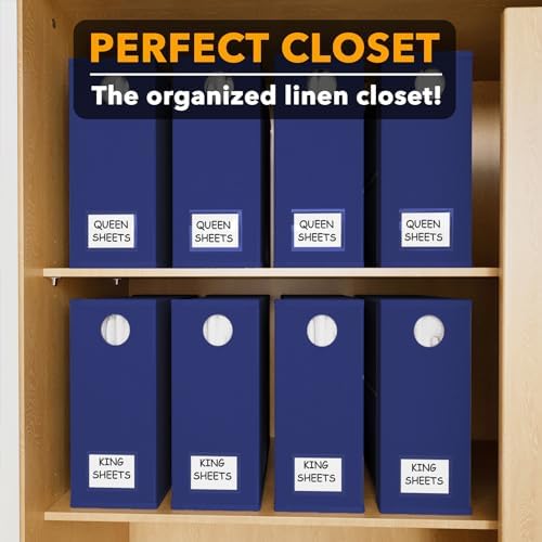 SpaceAid 8 Pack Bed Sheet Organizers and Storage, Foldable Sheet Organizer for Linen Closet, Sheets Set Folder Keeper with Window XL (Queen & King Size) Bedding Container (Navy Blue, 8 Pack) - Image 5
