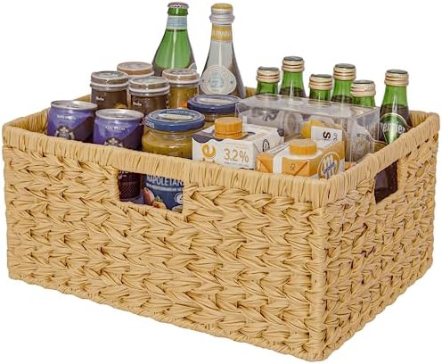 GRANNY SAYS Extra Large Wicker Baskets with Handles, Woven Baskets, 1-Pack by GRANNYSAYS