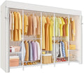 ULIFHOME H50C Clothes Rack with Cover, Large Covered Clothing Rack, White by UlifHome