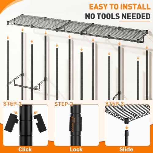 Raybee Clothes Rack with Cover, Portable Closet 1200LBS Adjustable Shelves - Image 5