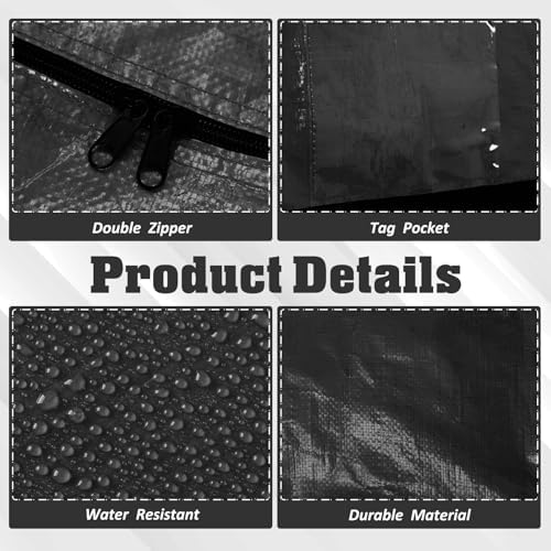 Windyun 4 Pcs 168 Gallon Extra Large Moving Bags XXL Heavy Duty Storage Bag - Image 4