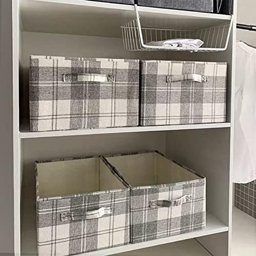 ANMINY Fabric Storage Bins Baskets, 16 x 10 Inch 4 Pack, Washable, Foldable - Image 4