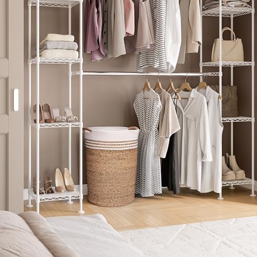 Seville Classics Premium Natural Handwoven Portable Laundry Bin Basket with Carrying Handles, Household Storage for Clothes, Linens, Sheets, Hamper with Liner, White - Image 3