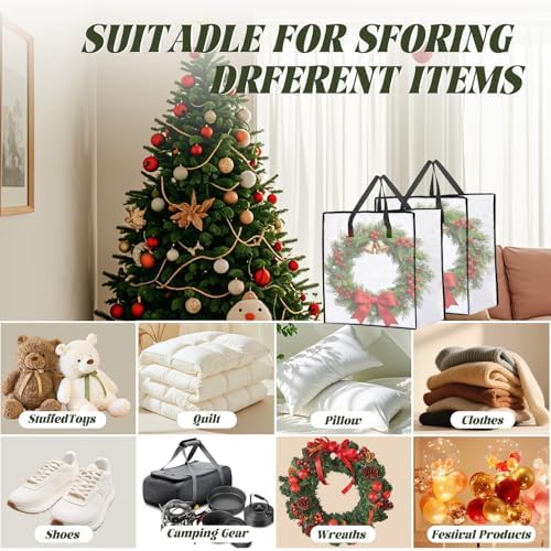 12 Pack 95L Wreath Storage Bags, 26 Inch Wreath Storage Container - Image 3