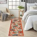 Nourison Home Aloha Red Multicolor 2' x 6' Area Rug - Easy Clean, Non Shedding, Bed Room, Living Room, Dining Room, Kitchen (6' Runner) by NourisonHome