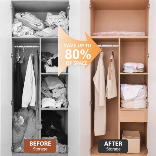 No Pump Vacuum Storage Bags, No Pump Large Vacuum Storage Compression Bags, 3D Cube Press Seal Space Saver Bags, XL Vacuum Bags for Clothes, Blankets, Comforters, Bedding Storage (5, Large) - Image 4