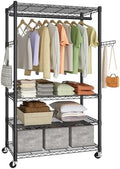 SONGMICS Heavy-Duty Clothes Rack, Portable Closet on Wheels, Garment Rack by SONGMICSbySONGMICSHOME