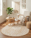 Rugs.com - Outdoor Aztec Rug – 3' 1 x 5' 3 Oval Natural Indoor/Outdoor Rug – Weather Resistant Flatweave for Patio, Deck, and Porch by Rugscom