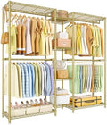 Ulif E4 Clothes Rack, Heavy-Duty Garment Rack Can Be L-Shaped Closet, Gold by Ulif