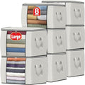 Fab totes 90L Clothes Storage, Foldable Thick Fabric Blanket Storage Bags by Fabtotes