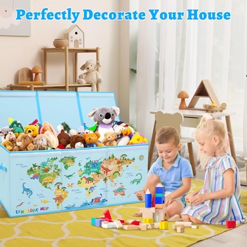 decalsweet Large Toy Box Collapsible Chest Organizer with Flip Lid for Kids - Image 5