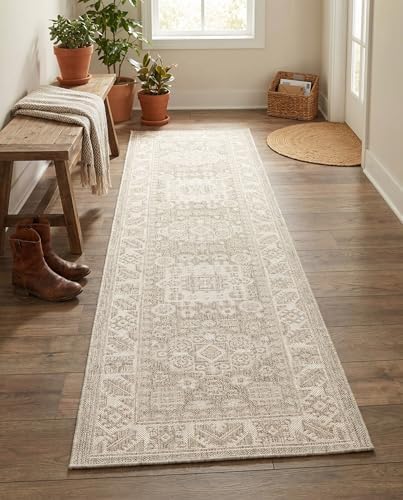 Rugs.com - Outdoor Aztec Rug – 8 Ft Runner Light Gray Indoor/Outdoor Rug – Washable, Weather-Resistant for Patios, Porches, and Hallways - Image 5
