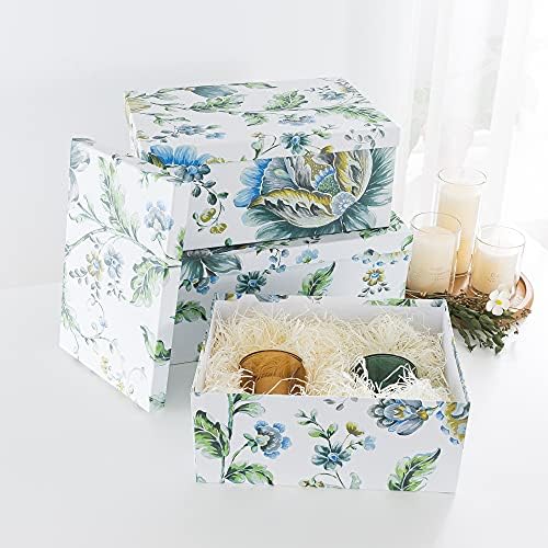 Soul & Lane - Breezy Bloom Floral Storage Boxes with Lids, Set of 3 - Image 4