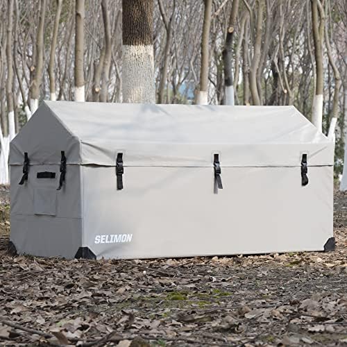 174 US Gallon Outdoor Storage Box Waterproof Soft Shell Tarpaulin Deck Box for Patio Furniture Outdoor Cushions, Throw Pillows, Garden Tools - Image 7