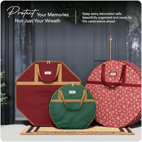 Covermates Wreath Storage Bag, 48" Diameter x 10" H, Green - Image 2