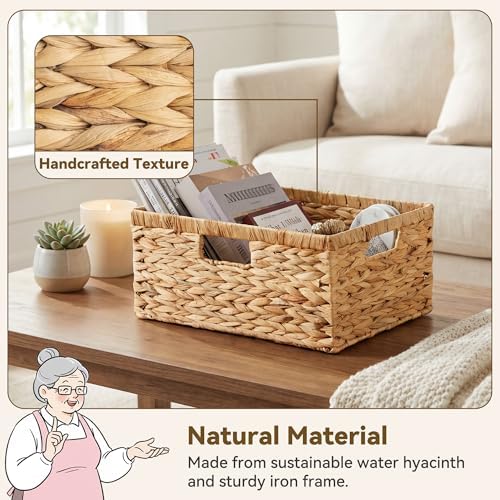 GRANNY SAYS Wicker Baskets with Handles,Large Wicker Storage Baskets,1-Pack - Image 3