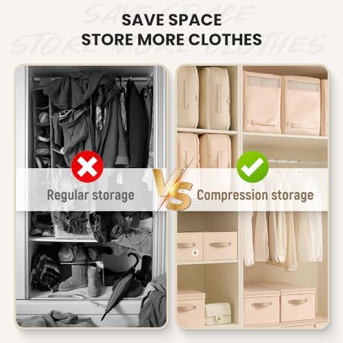 Ultra Space Saving Self Compression Organizer, Space Saver Bags Blanket Compression Bag Storage, Self Compression Moving Organizer Bags for Comforters,Clothes, Blankets (Blue, X-Large) - Image 4