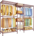 Ulif E4 Plus Heavy Duty Clothes Rack, Bronze Metal Closet Storage System by Ulif