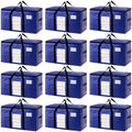 TAILI 12 Pack Dark Blue XXL Moving Bags,Storage Bags with Visible Window by TAILI