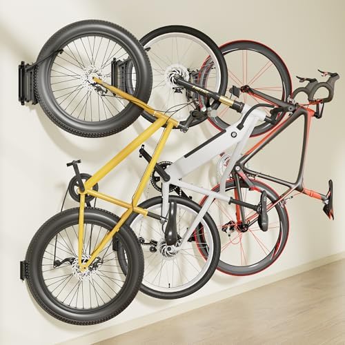 monTEK Swivel Bike Wall Mount for Fat Tire, Up to 4.5" Tire Width, 3 Pack - Image 2