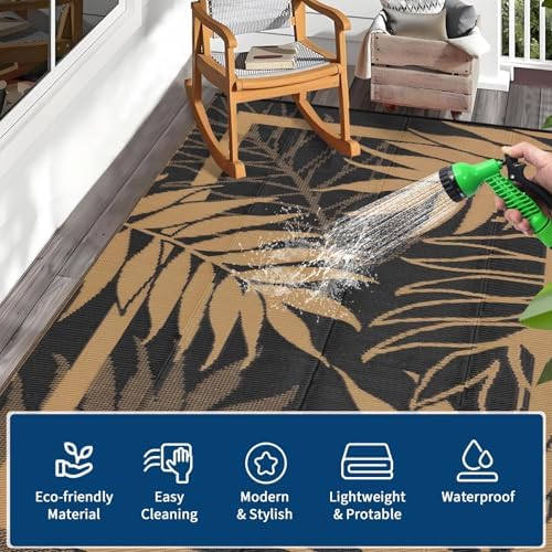 GAOMON Outdoor Rug 9x18 ft Waterproof Reversible Patio Rug - Image 4