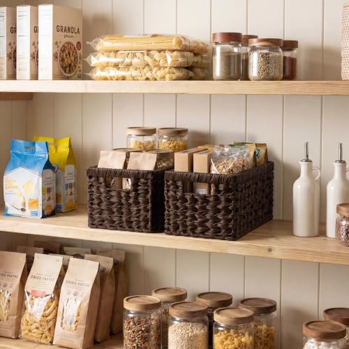 GRANNY SAYS Wicker Storage Baskets for Shelves, Brown Wicker Baskets,2-Pack - Image 4