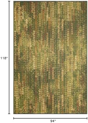 Liora Manne Marina Indoor/Outdoor Power Loomed Synthetic Blend Durable Area Rug - Contemporary Texture Global Colorful (Sienna Green) (7'10" x 9'10") - Image 2
