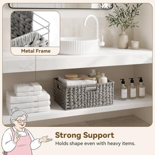 GRANNY SAYS Wicker Baskets for Organizing, Waterproof Pantry Basket, 1-Pack - Image 2