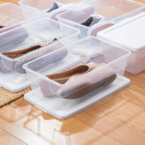 Sterilite Storage Boxes, Stackable Clear Plastic Bins, 6 Quart, 48-Pack - Image 3