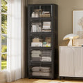 SAILUN Stackable Storage Bins with Lid, 622QT 5 Pack Black by SAILUN
