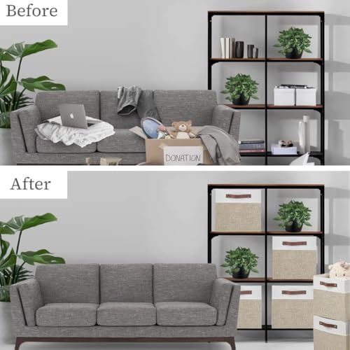 DECOMOMO Kallax Storage Cubes, Storage Baskets for Shelves 4-Pack - Image 7