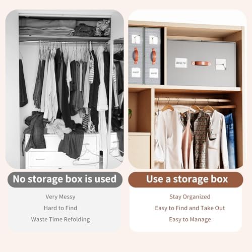 EE-RoomWorld 2 Pack comforter Storage Organizers, king&queen size blanket Organizers with Reinforced Walls ，Foldable 21"x18"x11" Space-Saving Design for Bedding Storage & sheet storage - Image 3